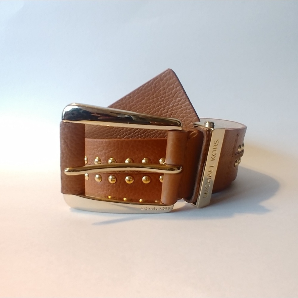 Michael Kors Studded Leather Belt